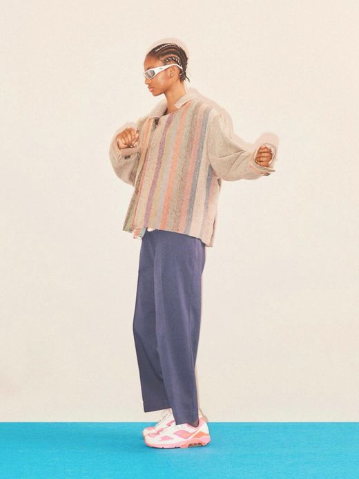 e.sen esenfw21p03 / TONY -POLY WOOL- / NAVY