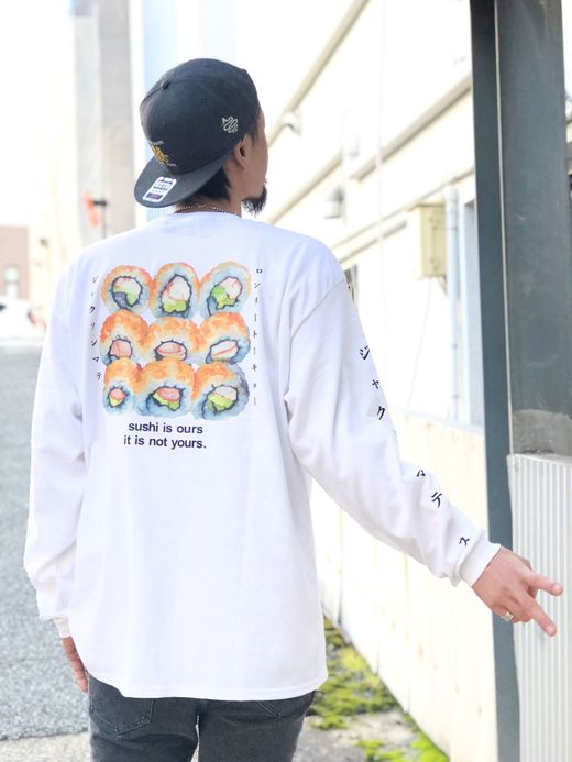  Cali Sushi Long Sleeve Tee / white