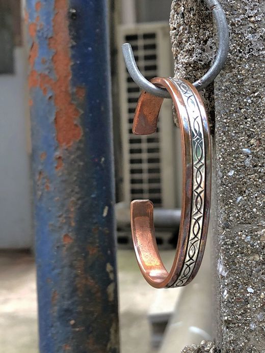 Indian Jewelry Wylie Secatero Silver&Copper Bangle / type B