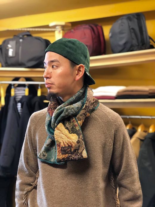 VOO LIF-054 / 3FACE GOBELIN STOLE / GREEN COMBO