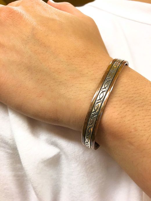 Indian Jewelry Wylie Secatero Silver&Copper Bangle / type B