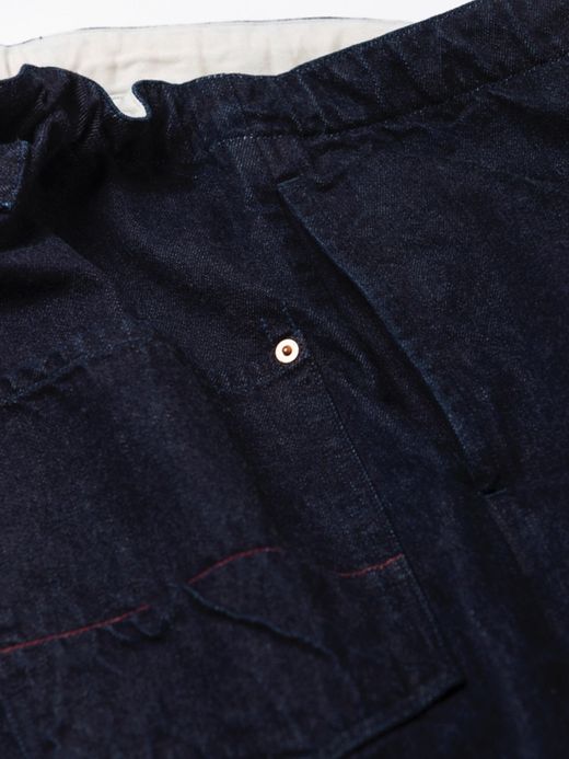 ANACHRONORM AN120 / CINCHBACK DENIM EASY PANTS / INDIGO ONE WASH