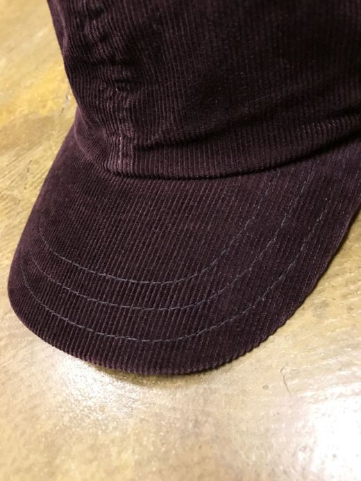 ANACHRONORM Corduroy Leather Buckle Cap / plum