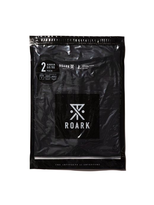 ROARK REVIVAL RTJPK700 / REUSE 2PACK S/S TEE - 抗菌防臭 / BLACK/BLACK