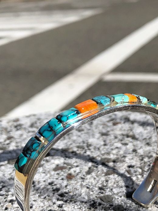 Indian Jewelry EDWARD & PATRICIA BECENTI INLAY BANGLE / TYPE B