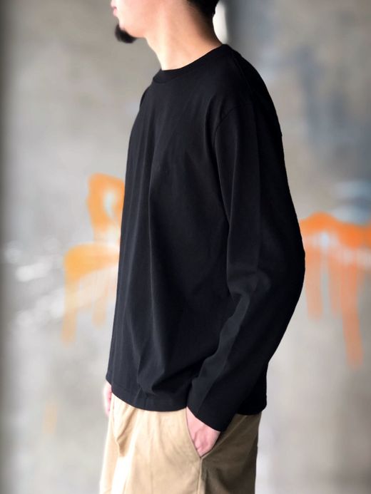 ANACHRONORM NM-TS07 / EMBROIDERED L/S T-S / BLACK B