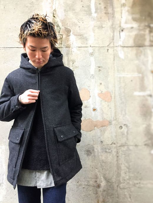 VOO Melton Long Hoody / charcoal