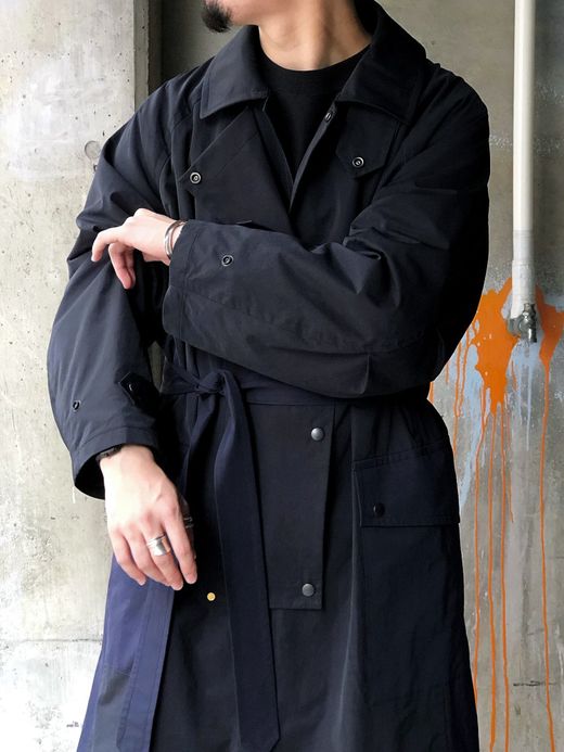 ANACHRONORM ANA034 / COWBOY TRENCH COAT / BLACK