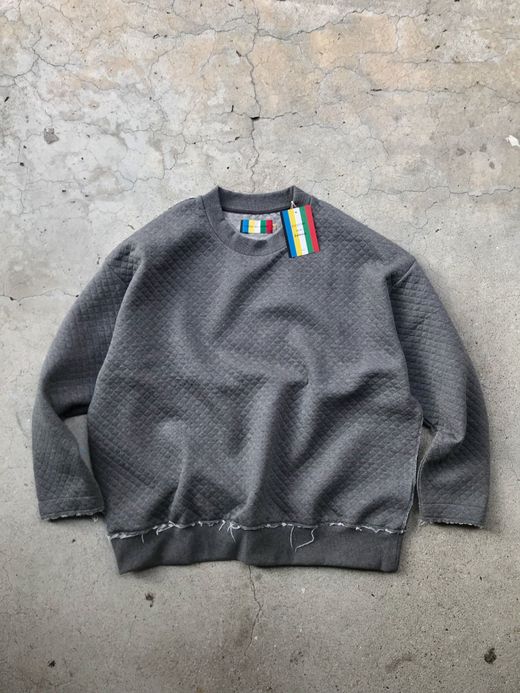 VOO VOO-981 / QUILT JAGGED CREW / CHARCOAL