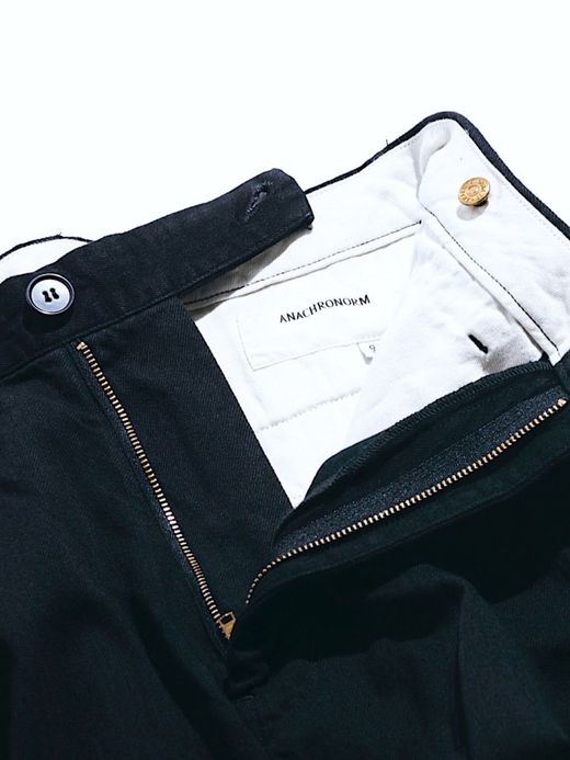 ANACHRONORM AN046 / OW DENIM TUCK WIDE PANTS / BLACK OW