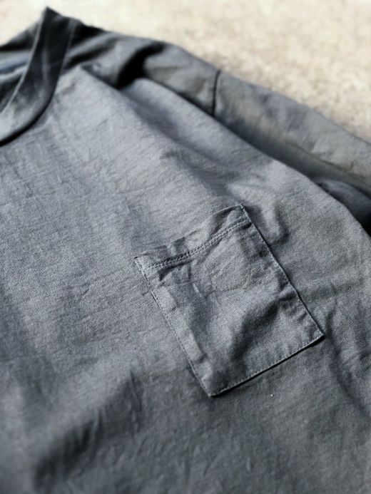  JM19SS1S03 / THE 1ST SHOP × JM LONG SLEEVE POCKET TEE / GREY