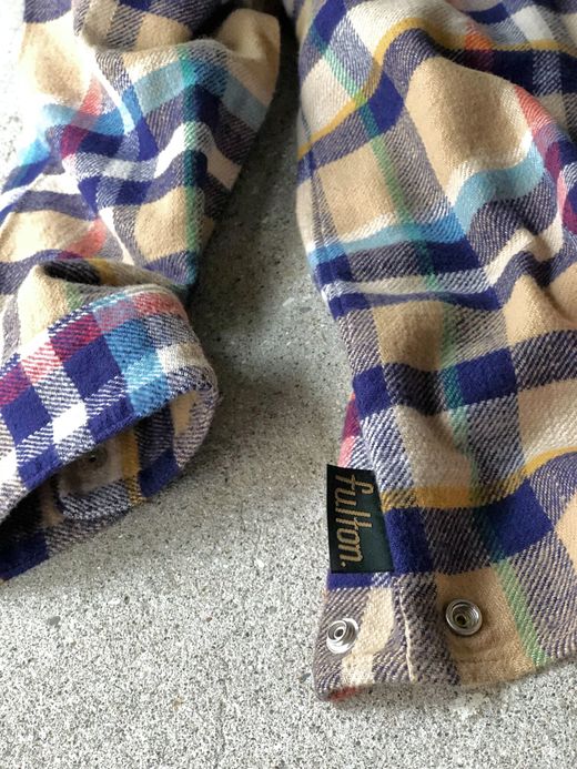 fulton GOWANUS JKT(FLANNEL CHECK) / BEIGE