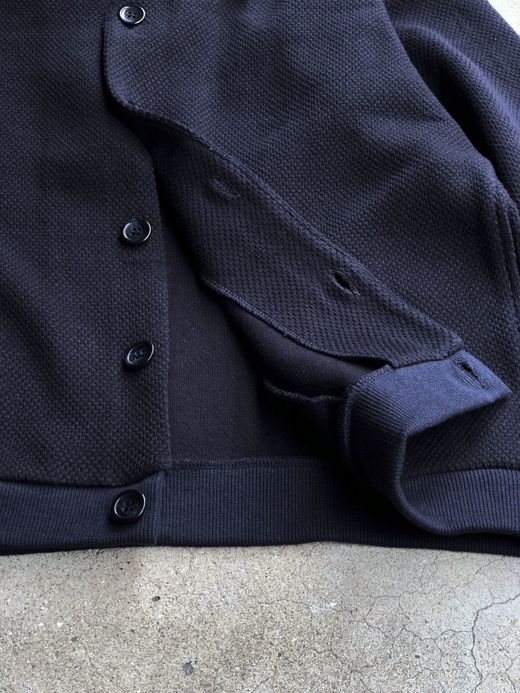 Spinner Bait 212LK / ローゲージストレッチカノコWフェイスカーディガン / ネイビー