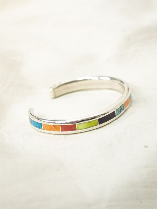 Indian Jewelry LARRY LORETTO INLAY BANGLE / TYPE J