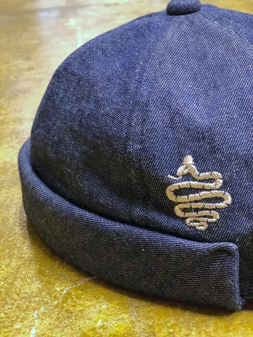 ALDIES Denim Roll Cap / navy