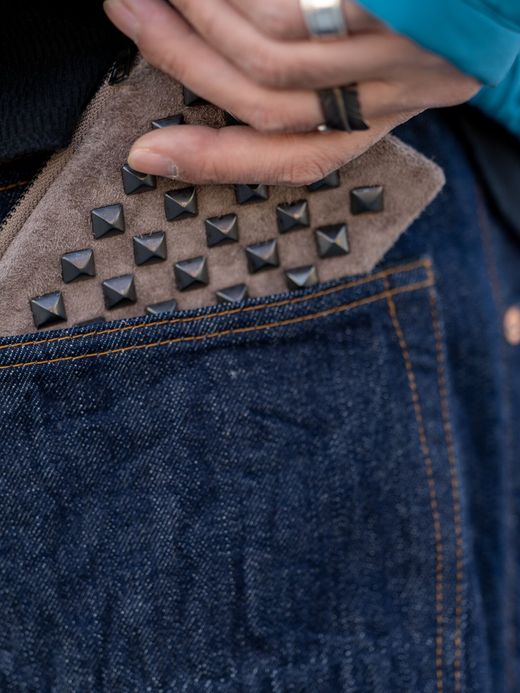 THE UNION TCL00083 / STUDS HALF WALLET / GREIGE