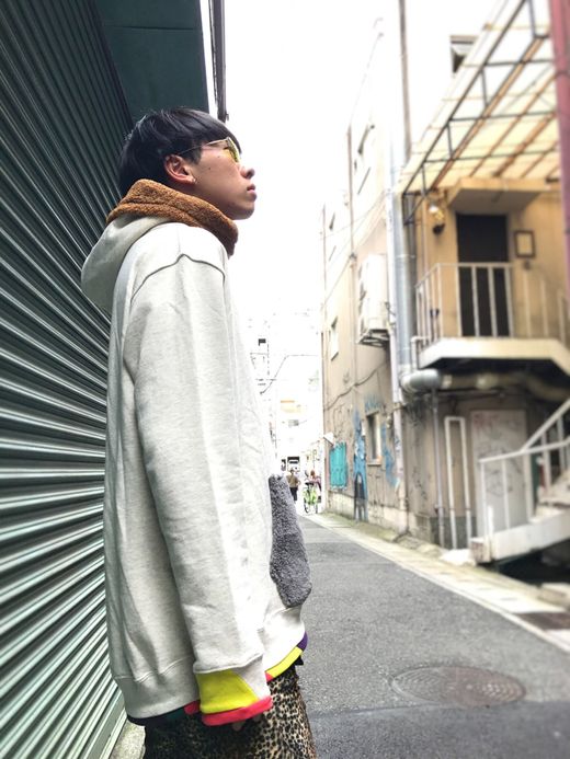 ALDIES Rib Swiching Big Parka / oatmeal
