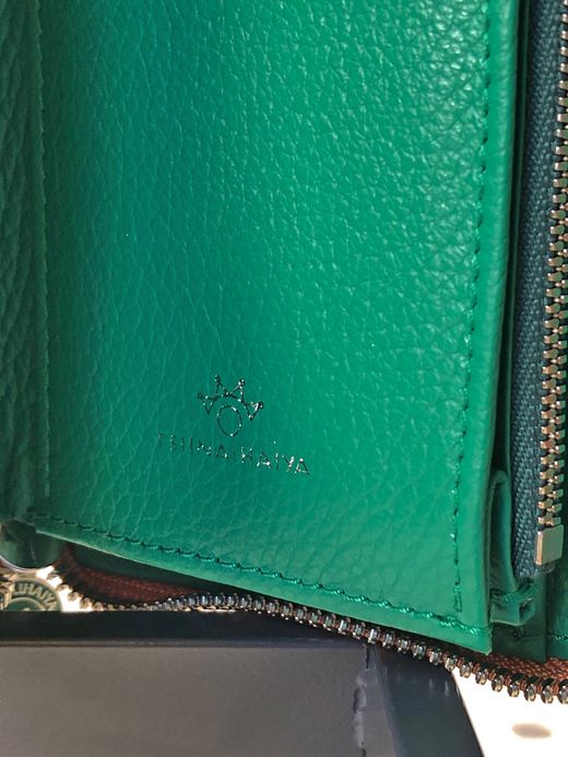 TSUNAIHAIYA BRINCADEIRA ROUND ZIP WALLET / CAMEL GREEN