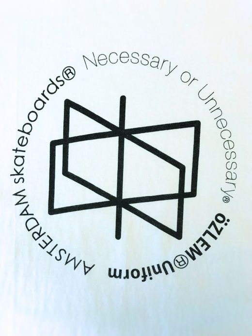 NECESSARY or UNNECESSARY Print Tee "3D" / off white