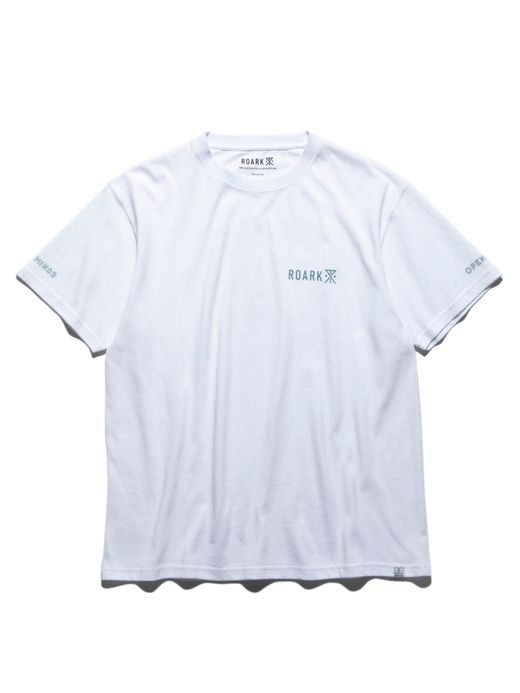 ROARK REVIVAL RTJC700 / "OPEN ROADS OPEN MINDS" TEE / WHITE