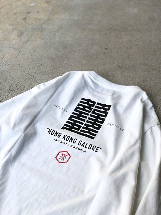 ROARK REVIVAL RLTJ504 / "H.K GALORE" L/S TEE / WHITE