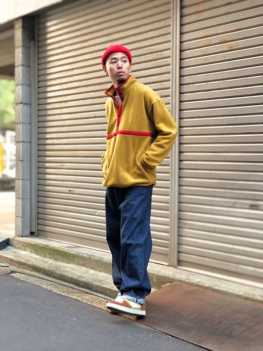 VOO VOO-886 / FLEECE PULL JKT / MUSTARD