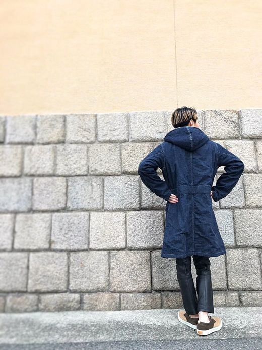 ANACHRONORM Denim Hooded Coat / indigo