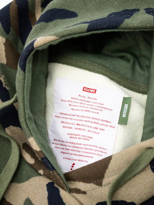 GLOBE BURLY HOODIE / OLIVE CAMO