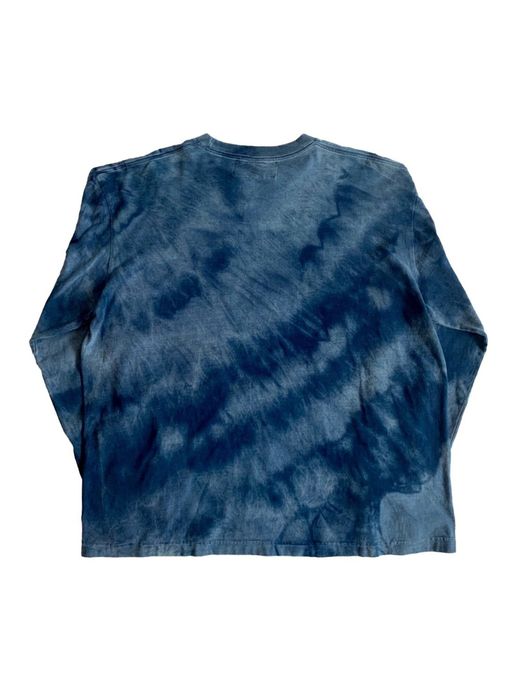 ANACHRONORM AN111-STCL / STENCIL BLEACHING TIE DYE L/S T-S / Dk.INDIGO