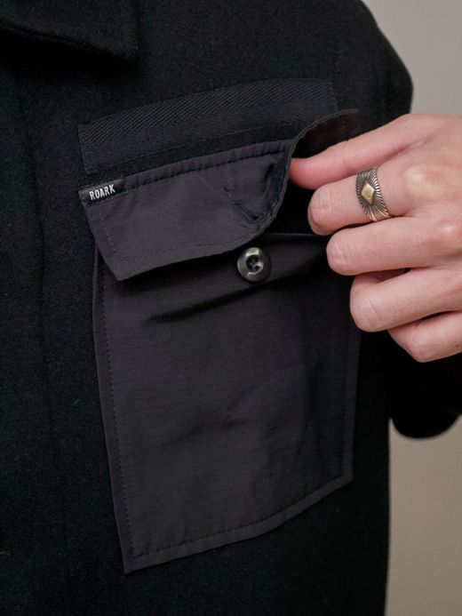 ROARK REVIVAL RJJ652 / "SHIPMAN" CPO SHIRTS JACKET / BLACK