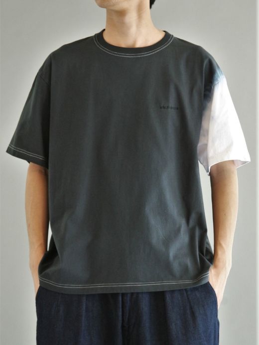 ANACHRONORM AN069 / SLEEVE TIE DYE T-SHIRT / BLACK