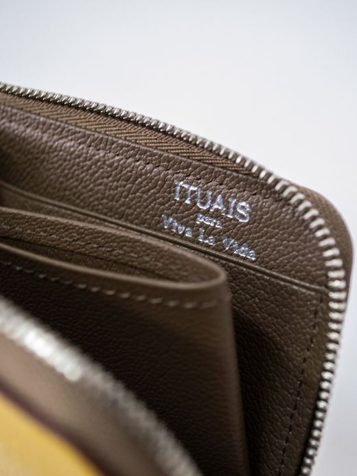 ITUAIS MONTADO NECK MINI WALLET / YELLOW/GREIGE