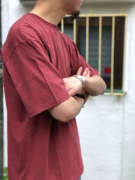 ANACHRONORM NM-TS01R / STANDARD CREW NECK S/S T-S / BURGUNDY
