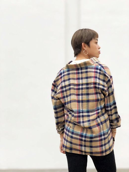 fulton GOWANUS JKT(FLANNEL CHECK) / BEIGE