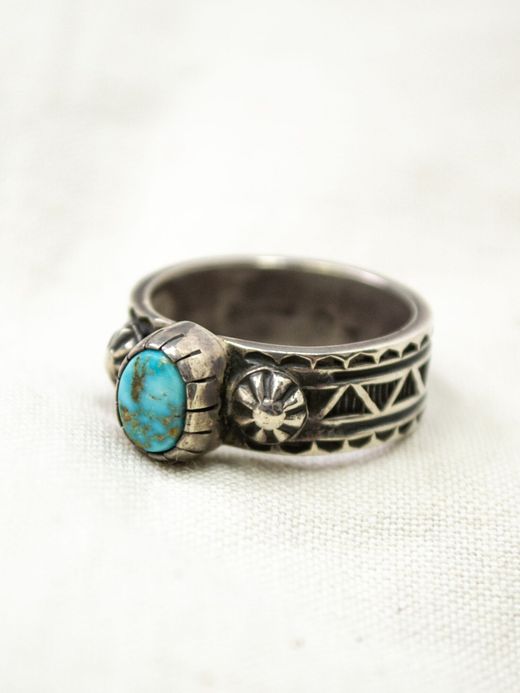 Indian Jewelry ORVILLE WHITE SILVER RING | FLATBUSH