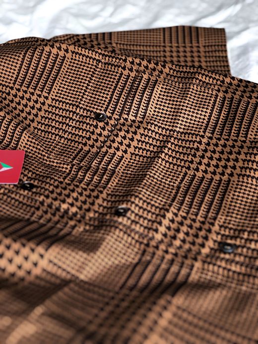 VOO VOO-919 / RELAX SUMMER SHIRTS / CAMEL GLENPLAID