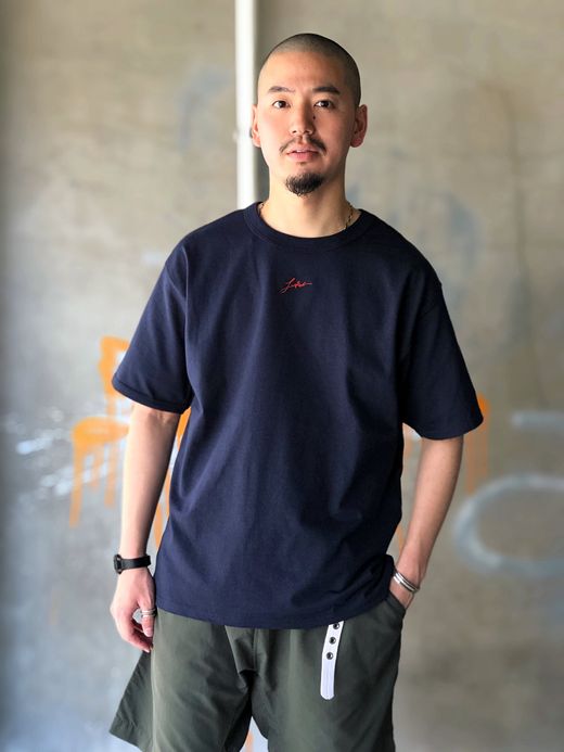 LOOKER LOOK.92 / SUN&MOON TEE / NAVY/RED