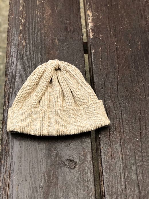 ROTOTO Mixed Silk Cotton Beanie / beige