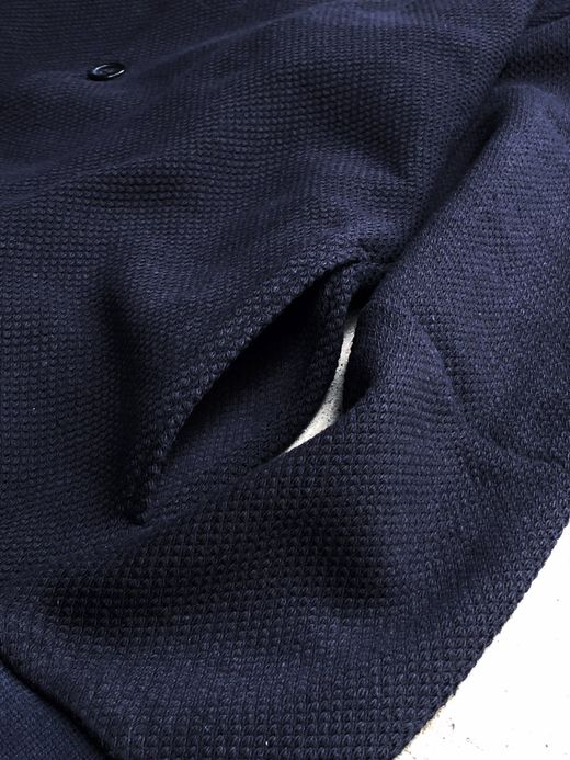 Spinner Bait 212LK / ローゲージストレッチカノコWフェイスカーディガン / ネイビー