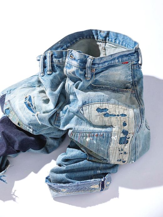ANACHRONORM AN089 / 20AW PATCHWORK REMAKE DENIM PANTS / INDIGO