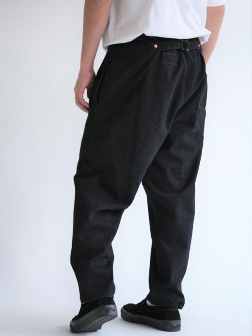 ANACHRONORM AN120 / CINCHBACK DENIM EASY PANTS / INDIGO ONE WASH