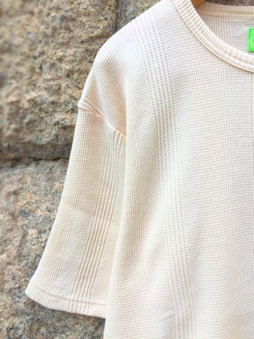 VOO Thermal Stripe Tee / natural