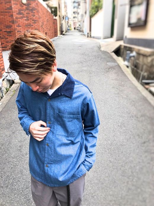 VOO 2Tone indigo Shirts / one wash