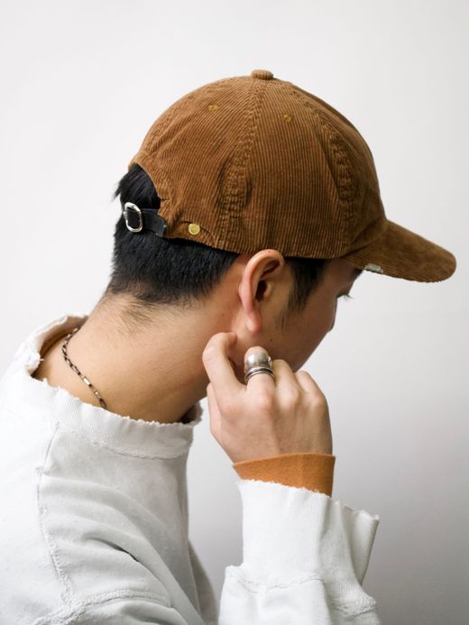 ANACHRONORM ANDC063 / LEATHER BUCKLE CAP / BROWN