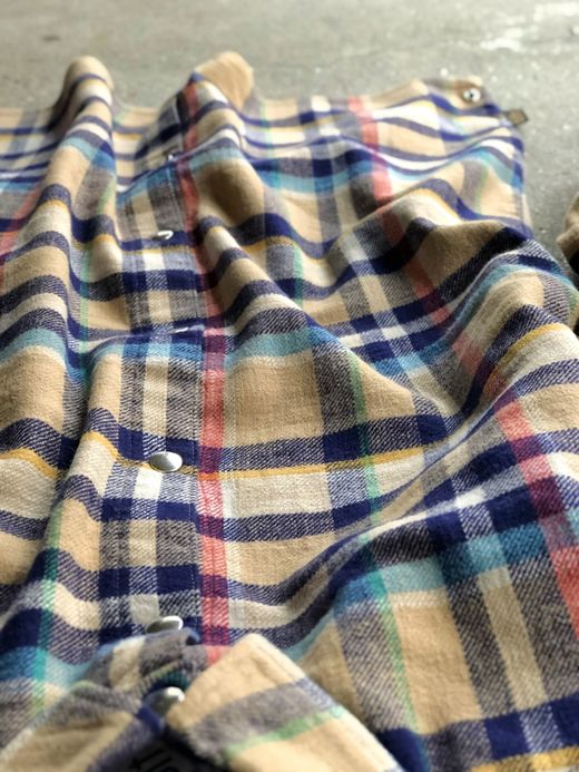 fulton GOWANUS JKT(FLANNEL CHECK) / BEIGE