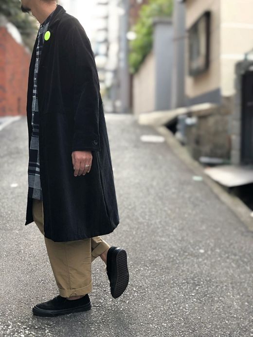 VOO VOO-867 / CORDUROY SHI-FU COAT / BLACK