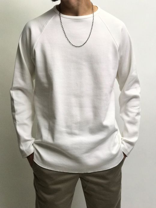 Spinner Bait 102SJ / セータージャージラグランクルーL/S / ホワイト