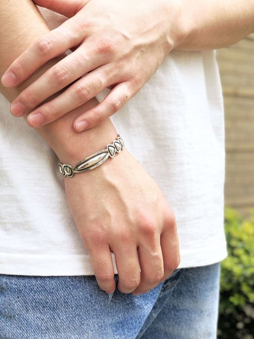 Indian Jewelry ALEX SANCHEZ SILVER BANGLE / TYPE B
