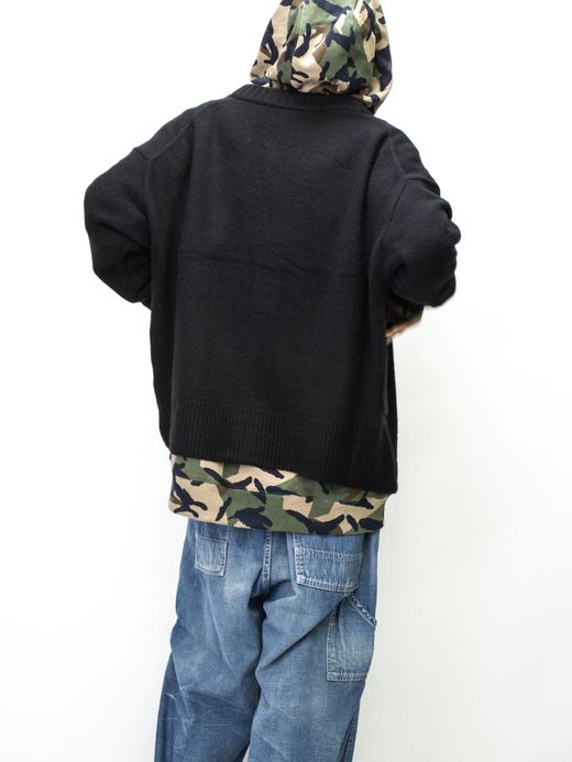 VOO VOO-1062 / FAT RIB CARDIGAN / Black