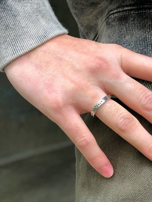 VOO VOO-A-024 / GEOMETRIC PATTERN RING / SILVER